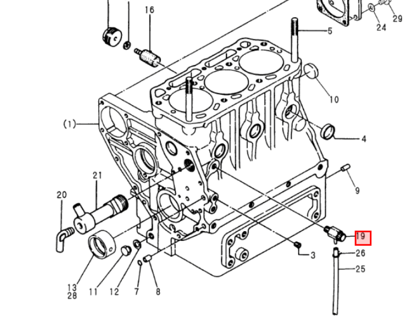 YANMAR 1/4" Coolant Drain Tap 3GM30 3GM30F 12837001800 4JH2TE